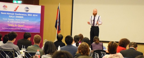 Me giving a talk on 'What do you want ?' at a conference in Bangkok in November 2014.
